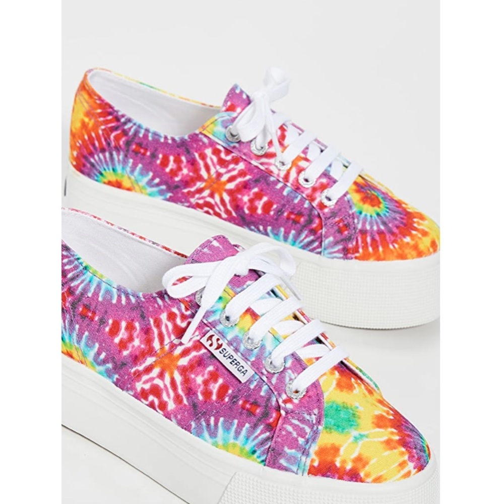 Superga Tie Dye Platform Sneakers - Picture 1 of 6